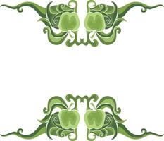 Stylish Swirl Floral Patterns for Green Interiors vector