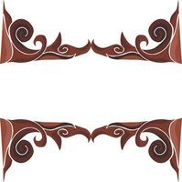 Graceful Floral Swirls in Warm Brown Shades vector