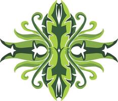 Swirl Botanical Art for Green and Earthy Decorations vector