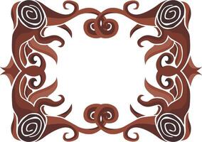 Whimsical Floral Swirls in Soft Brown Shades vector
