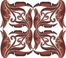 Sophisticated Brown Swirl Floral Embellishments vector