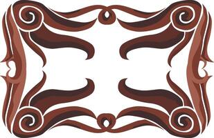 Timeless Brown Swirl Floral Embellishments vector