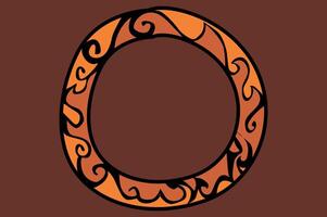 Classic Circular Ornament Frame vector