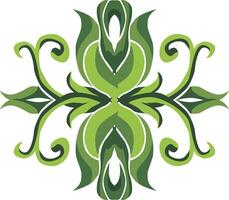 Swirl Flora Motifs for Green Art and Design Projects vector