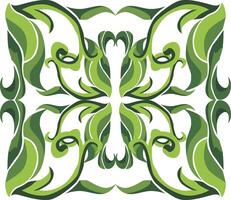 Swirling Floral Patterns for a Refreshing Green Aesthetic vector