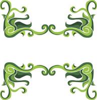 Nature-Inspired Swirl Flora Ornaments for Any Setting vector