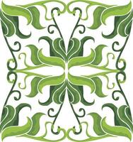 Stylish Green and Floral Borders for Elegant Designs vector