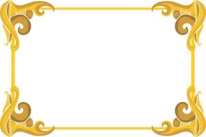Sophisticated Flora Ornaments for Luxurious Yellow Boder vector