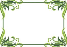 Lush Green Decorative Swirls for Nature-Themed Designs vector
