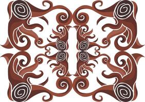 Elegant Botanical Swirls for Warm Brown Spaces vector
