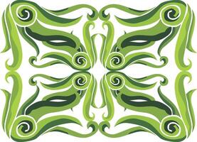 Nature Touch Swirl Floral Ornaments for Green Styling vector