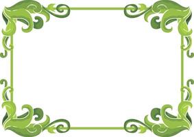 Decorative Green Swirl Flora Elements for Artful Spaces vector
