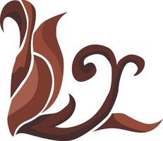 Rustic Floral Ornaments for Warm Brown Tones vector