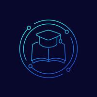 Knowledge Management icon in linear design vector