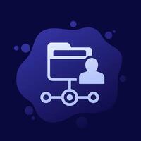 user directory or folder icon, vector