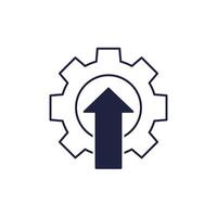 efficiency and production growth icon vector