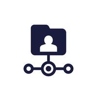 user directory icon with folder vector