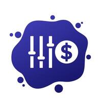 flexible price icon, dynamic pricing vector