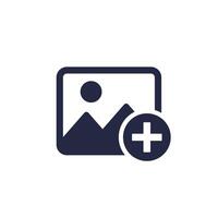 add image or photo icon vector