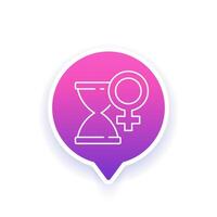 menopause icon, line design vector