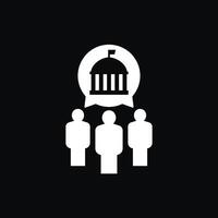 government workers and public service icon vector