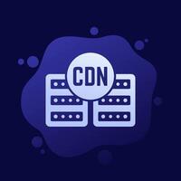CDN icon, Content delivery network concept vector