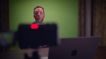 A professional setup with a green screen boosts communication effectiveness in content video