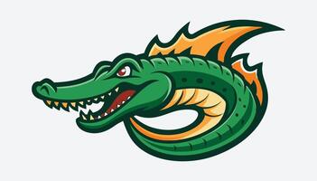 Majestic Crocodile Emblem Design Showcase vector
