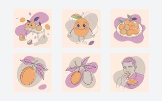 Vibrant Kumquat Color Blob Art vector