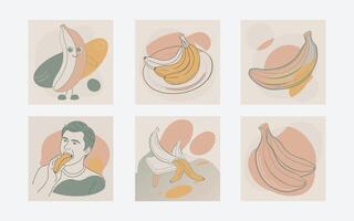 Playful Banana Color Blob Graphics vector