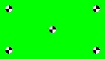 Green screen background with tracking cross marks. Chroma key technique. technology to add visual effects or VFX during movie post-production phase. flat illustration vector