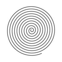 Spiral icon. Whirlpool, vertigo or tornado, pinwheel or hypnotherapy, headache or bizarre symbol. Visual illusion effect. Archimedean spiral isolated on white background. graphic illustration vector