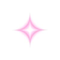 Pink star sparkle shape in soft blurry style isolated on white background. Trendy y2k sticker with trendy gradient aura effect. Bling, twinkle or firework icon. illustration vector