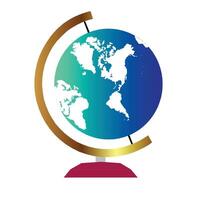 Globe world map illustration vector