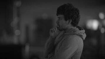 A Moment Captured in Monochrome, Emphasizing Depth and Serenity Through Shadows video