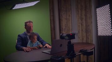 Professional Filming with a Child in a Customized Green Screen Setup for Creative Projects video