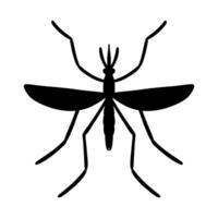 image of a mosquito silhouette on a white background vector