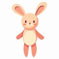 Cute Rabbit on White Background. vector