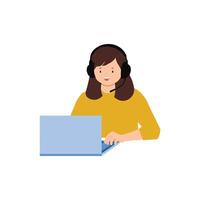 Illustration of a Customer Support Agent vector
