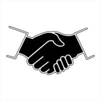 The handshake icon of two hands as concept of business vector