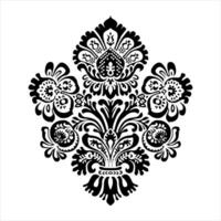ornamental batik floral pattern vector