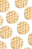 Delicious Net shape cookies isolated on white background vector