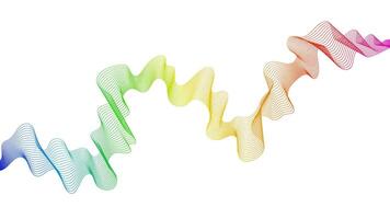Abstract backdrop with colorful wave gradient lines on white. Modern technology background, wave design vector