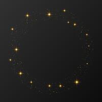 Abstract gold glowing halftone dotted background. Gold glitter pattern vector
