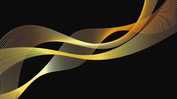 Abstract backdrop with golden waves on background. Modern technology background, wave design. illustration vector