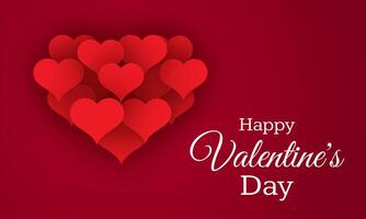 Happy Valentines Day Background. Background with hearts for Valentines Day vector