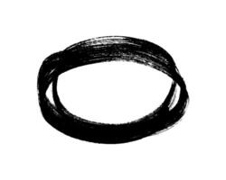 Circle drawn with a black marker. Doodle style scribble circle vector
