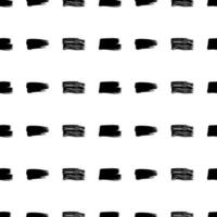 Seamless pattern with dark hand drawn smear on white. Abstract grunge texture vector