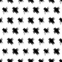 Seamless pattern with hand drawn cross symbols. Black sketch cross symbol vector