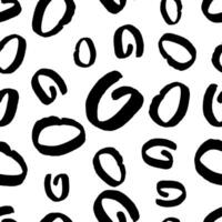 Seamless pattern with sketch hand drawn brush scribble circles shape on white background. Abstract grunge texture. illustration vector